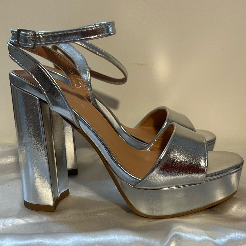 Silver Platform Heels